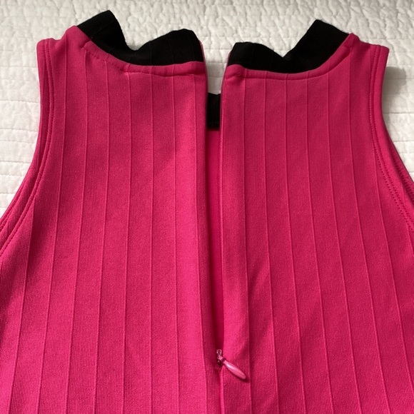 Puma Bodycon Cutout Mini Dress Hot Pink Black M NWT - Picture 8 of 17